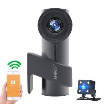 Hidden WiFi Dual Car Camera with 360° Recording | Compact Dashcam with Mobile Control