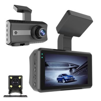 Front and Rear Dual HD Dashcam with Infrared Night Vision | Car Driving Recorder